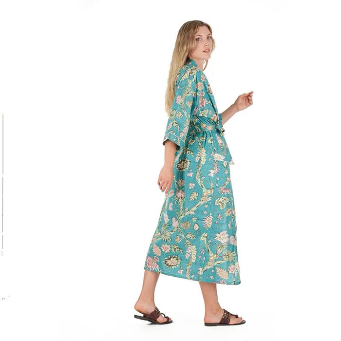 Linen Connections Frida Cotton Kimono Bathrobe Valentines Day Gift Turkish Cardigan Nightwear Dressing Gown Beach Bikini Summer CK05