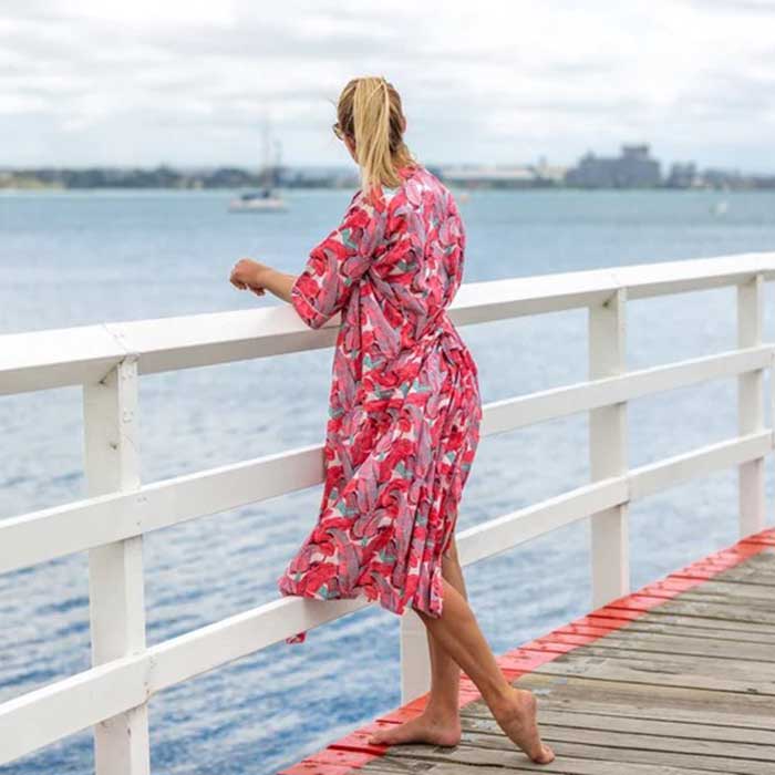 Linen Connections Frida Cotton Kimono Bathrobe Valentines Day Gift Turkish Cardigan Nightwear Dressing Gown Beach Bikini Summer CK104