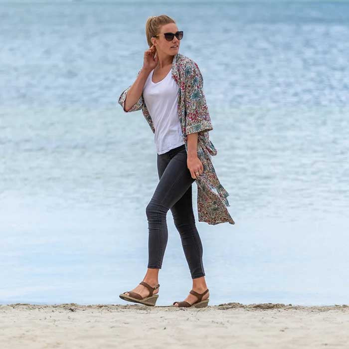 Linen Connections Frida Cotton Kimono Bathrobe Valentines Day Gift Turkish Cardigan Nightwear Dressing Gown Beach Bikini Summer CK107