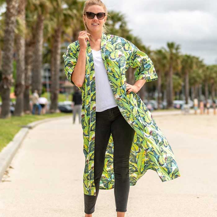 Linen Connections Frida Cotton Kimono Bathrobe Valentines Day Gift Turkish Cardigan Nightwear Dressing Gown Beach Bikini Summer CK110