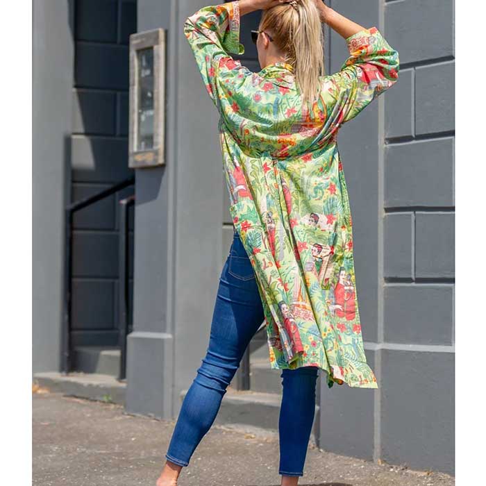 Linen Connections Frida Cotton Kimono Bathrobe Valentines Day Gift Turkish Cardigan Nightwear Dressing Gown Beach Bikini Summer CK112