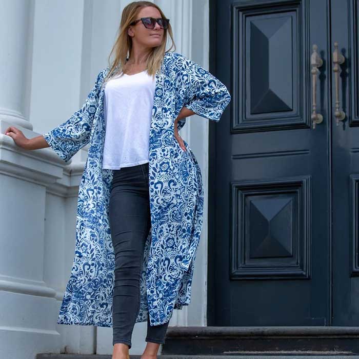 Linen Connections Frida Cotton Kimono Bathrobe Valentines Day Gift Turkish Cardigan Nightwear Dressing Gown Beach Bikini Summer CK113