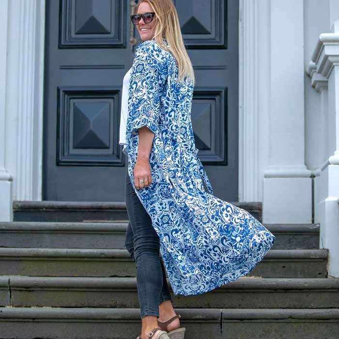 Linen Connections Frida Cotton Kimono Bathrobe Valentines Day Gift Turkish Cardigan Nightwear Dressing Gown Beach Bikini Summer CK113