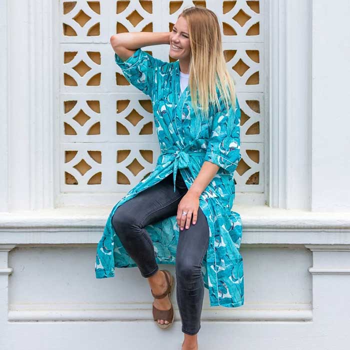 Linen Connections Frida Cotton Kimono Bathrobe Valentines Day Gift Turkish Cardigan Nightwear Dressing Gown Beach Bikini Summer CK115