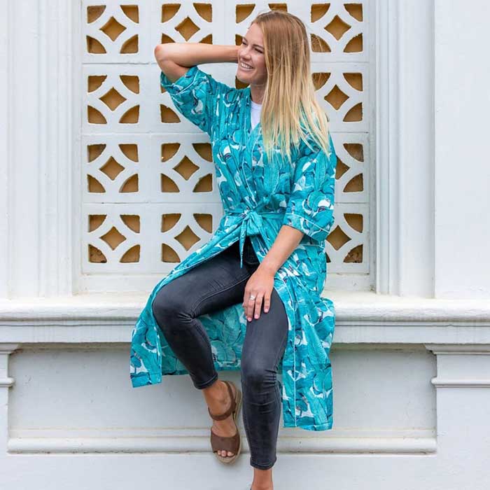 Linen Connections Frida Cotton Kimono Bathrobe Valentines Day Gift Turkish Cardigan Nightwear Dressing Gown Beach Bikini Summer CK115