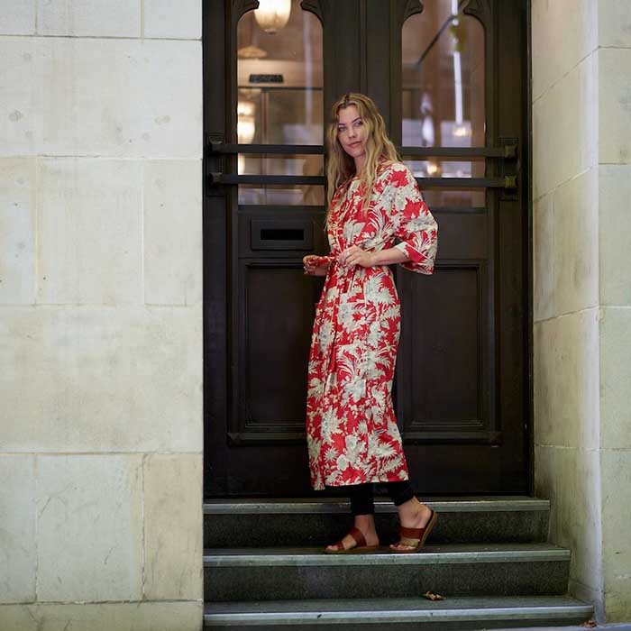 Linen Connections Frida Cotton Kimono Bathrobe Valentines Day Gift Turkish Cardigan Nightwear Dressing Gown Beach Bikini Summer CK117