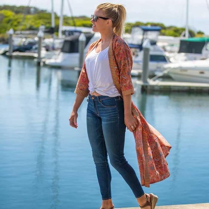 Linen Connections Frida Cotton Kimono Bathrobe Valentines Day Gift Turkish Cardigan Nightwear Dressing Gown Beach Bikini Summer CK122