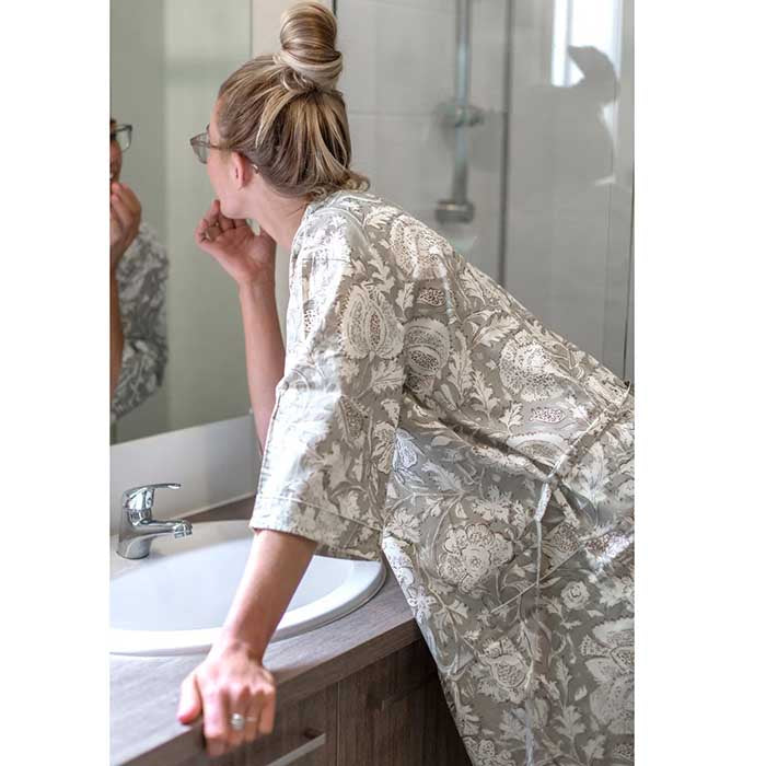 Linen Connections Frida Cotton Kimono Bathrobe Valentines Day Gift Turkish Cardigan Nightwear Dressing Gown Beach Bikini Summer CK129