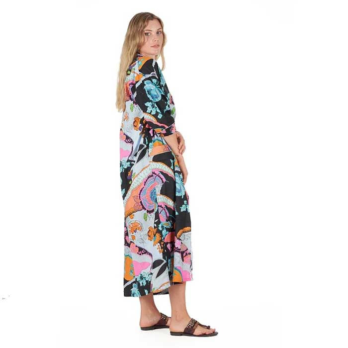 Linen Connections Frida Cotton Kimono Bathrobe Valentines Day Gift Turkish Cardigan Nightwear Dressing Gown Beach Bikini Summer CK139