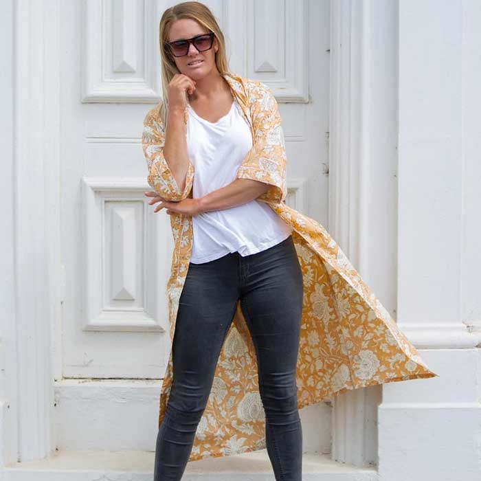 Linen Connections Frida Cotton Kimono Bathrobe Valentines Day Gift Turkish Cardigan Nightwear Dressing Gown Beach Bikini Summer CK145