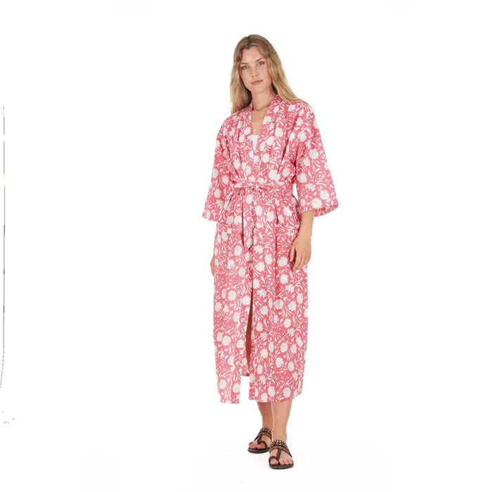 Linen Connections Frida Cotton Kimono Bathrobe Valentines Day Gift Turkish Cardigan Nightwear Dressing Gown Beach Bikini Summer CK154