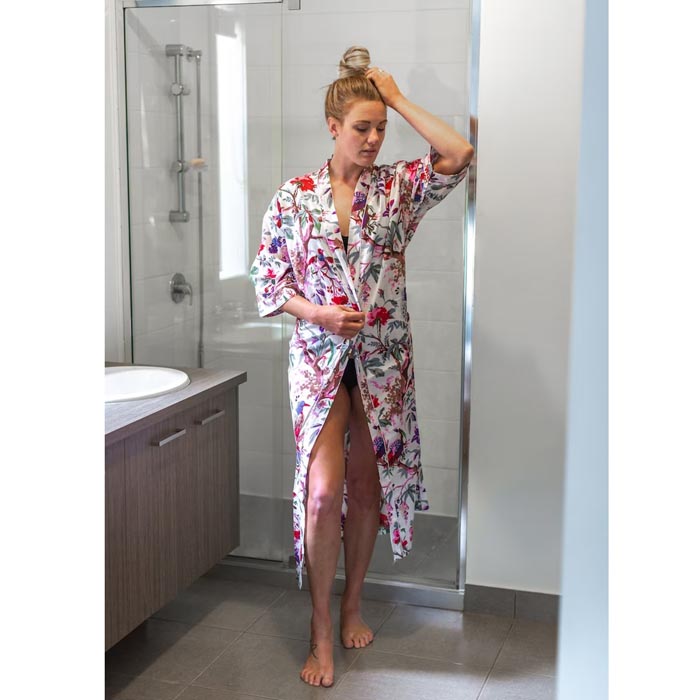 Linen Connections Frida Cotton Kimono Bathrobe Valentines Day Gift Turkish Cardigan Nightwear Dressing Gown Beach Bikini Summer CK177