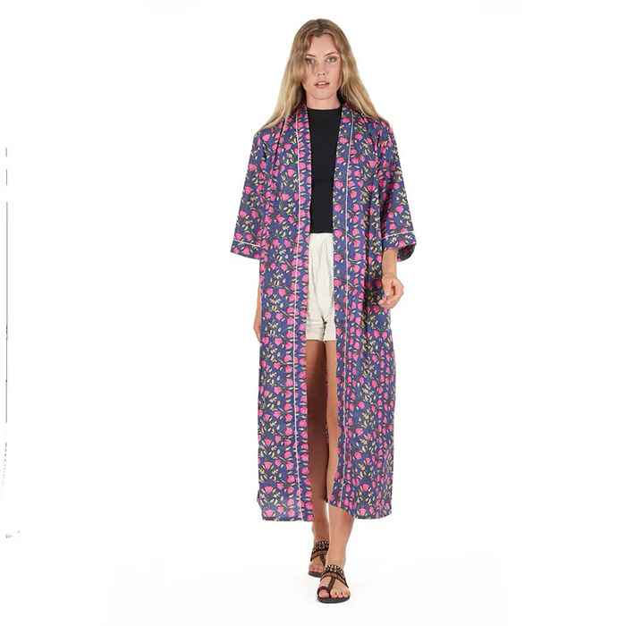 Linen Connections Frida Cotton Kimono Bathrobe Valentines Day Gift Turkish Cardigan Nightwear Dressing Gown Beach Bikini Summer CK18