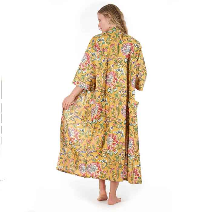 Linen Connections Frida Cotton Kimono Bathrobe Valentines Day Gift Turkish Cardigan Nightwear Dressing Gown Beach Bikini Summer CK38