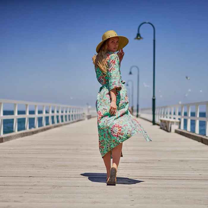 Linen Connections Frida Cotton Kimono Bathrobe Valentines Day Gift Turkish Cardigan Nightwear Dressing Gown Beach Bikini Summer CK40