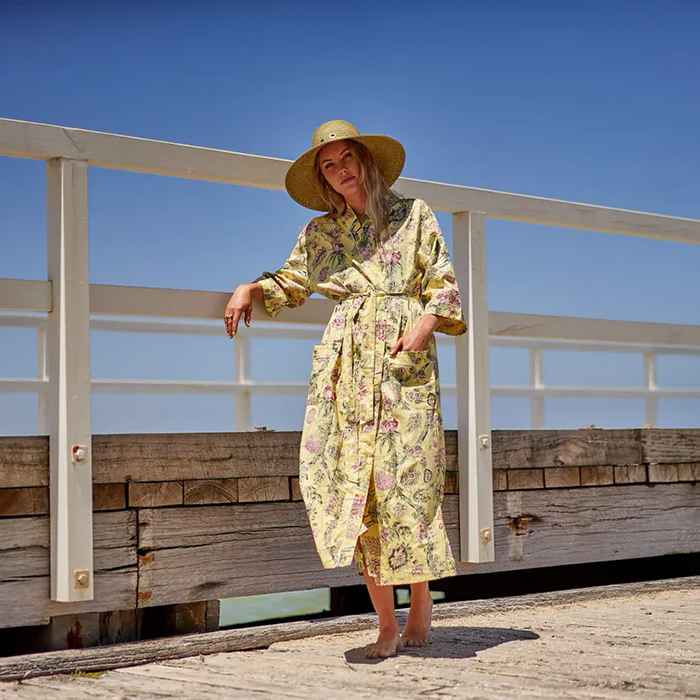 Linen Connections Frida Cotton Kimono Bathrobe Valentines Day Gift Turkish Cardigan Nightwear Dressing Gown Beach Bikini Summer CK41