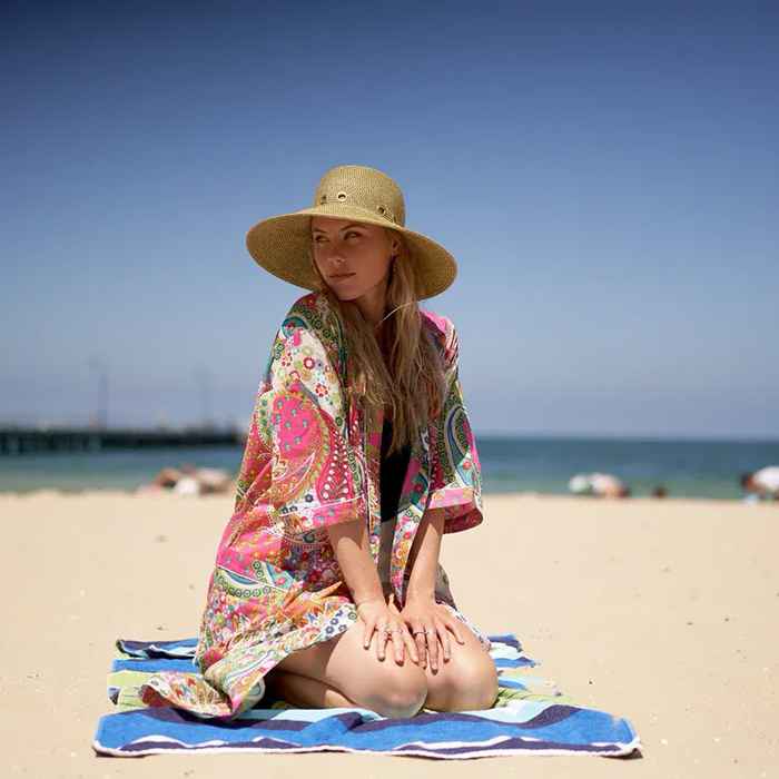 Linen Connections Frida Cotton Kimono Bathrobe Valentines Day Gift Turkish Cardigan Nightwear Dressing Gown Beach Bikini Summer CK64