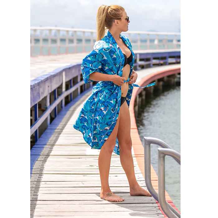 Linen Connections Frida Cotton Kimono Bathrobe Valentines Day Gift Turkish Cardigan Nightwear Dressing Gown Beach Bikini Summer CK71
