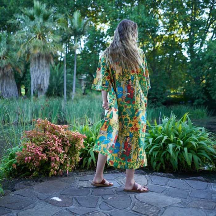 Linen Connections Frida Cotton Kimono Bathrobe Valentines Day Gift Turkish Cardigan Nightwear Dressing Gown Beach Bikini Summer CK91