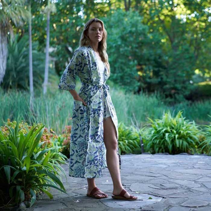 Linen Connections Frida Cotton Kimono Bathrobe Valentines Day Gift Turkish Cardigan Nightwear Dressing Gown Beach Bikini Summer CK94