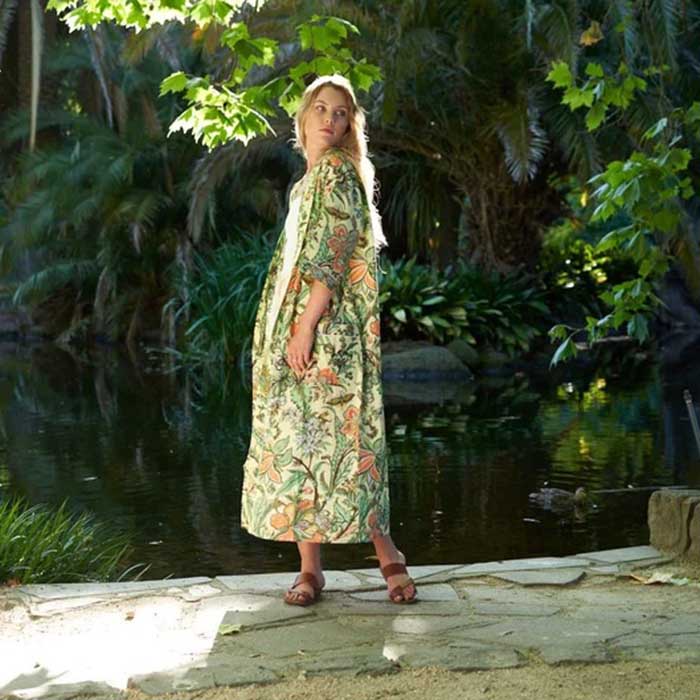 Linen Connections Frida Cotton Kimono Bathrobe Valentines Day Gift Turkish Cardigan Nightwear Dressing Gown Beach Bikini Summer CK95