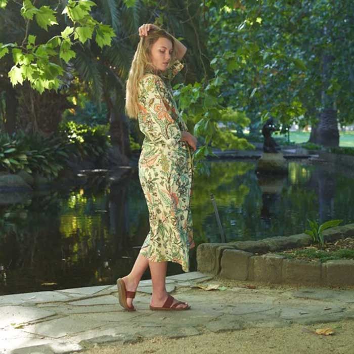 Linen Connections Frida Cotton Kimono Bathrobe Valentines Day Gift Turkish Cardigan Nightwear Dressing Gown Beach Bikini Summer CK95