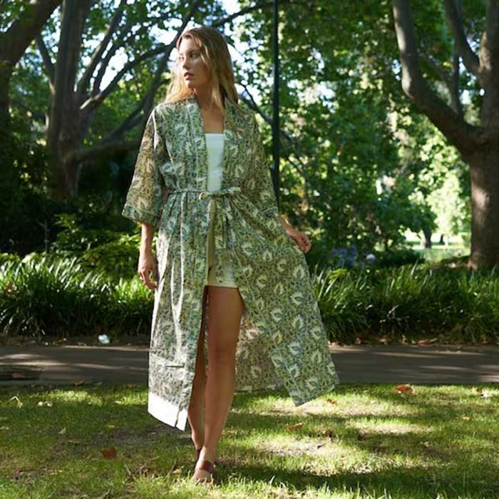 Linen Connections Frida Cotton Kimono Bathrobe Valentines Day Gift Turkish Cardigan Nightwear Dressing Gown Beach Bikini Summer CK96