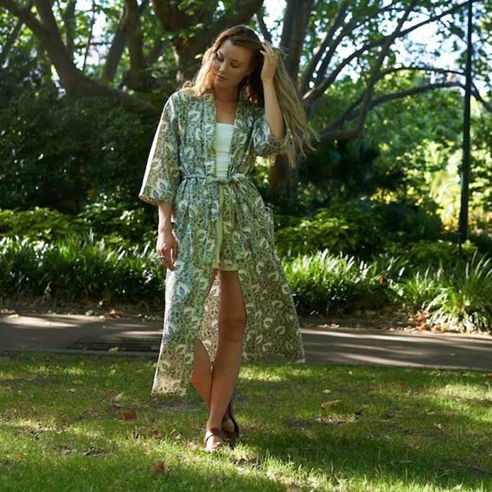 Linen Connections Frida Cotton Kimono Bathrobe Valentines Day Gift Turkish Cardigan Nightwear Dressing Gown Beach Bikini Summer CK96