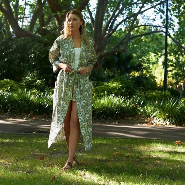 Linen Connections Frida Cotton Kimono Bathrobe Valentines Day Gift Turkish Cardigan Nightwear Dressing Gown Beach Bikini Summer CK96