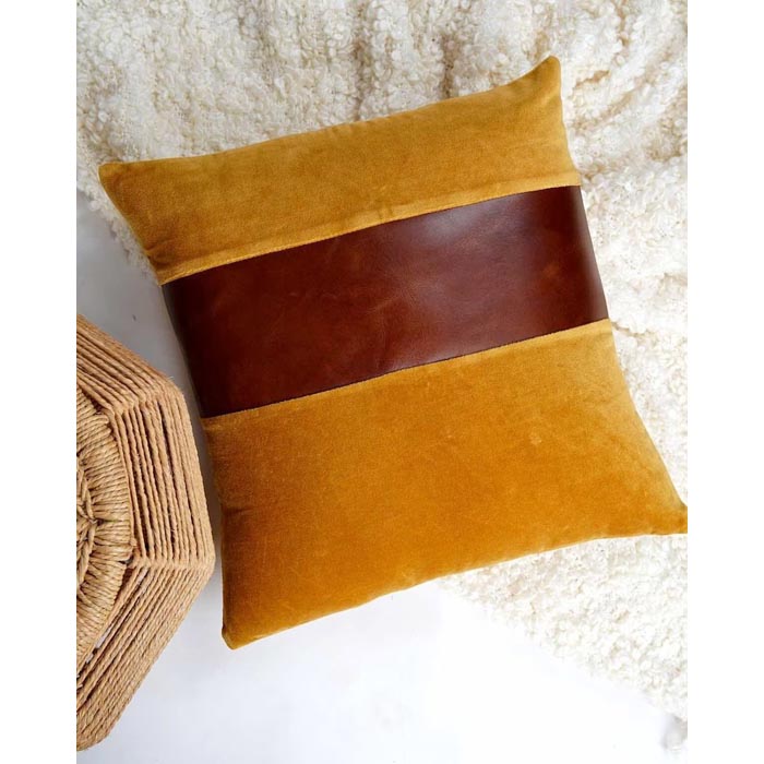 Genuine Leather Cushion Cover Pillow Cover Leather Pillow Leather Cushion Vintage Leather Tan Pillow Cover CC156