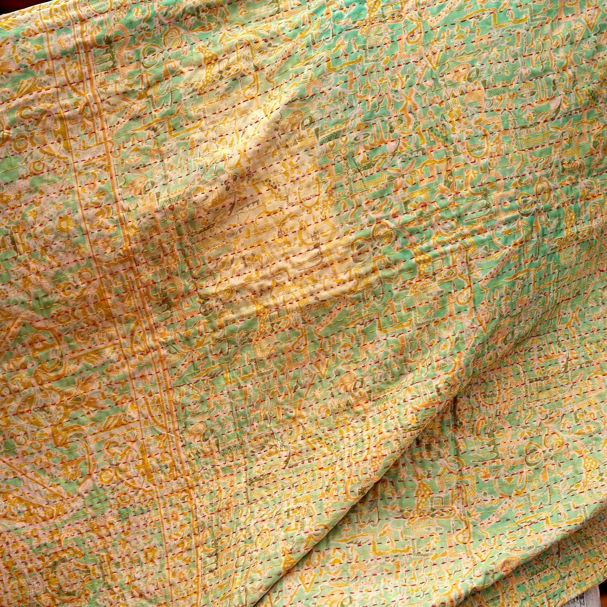 100% Silk Kantha Scarf