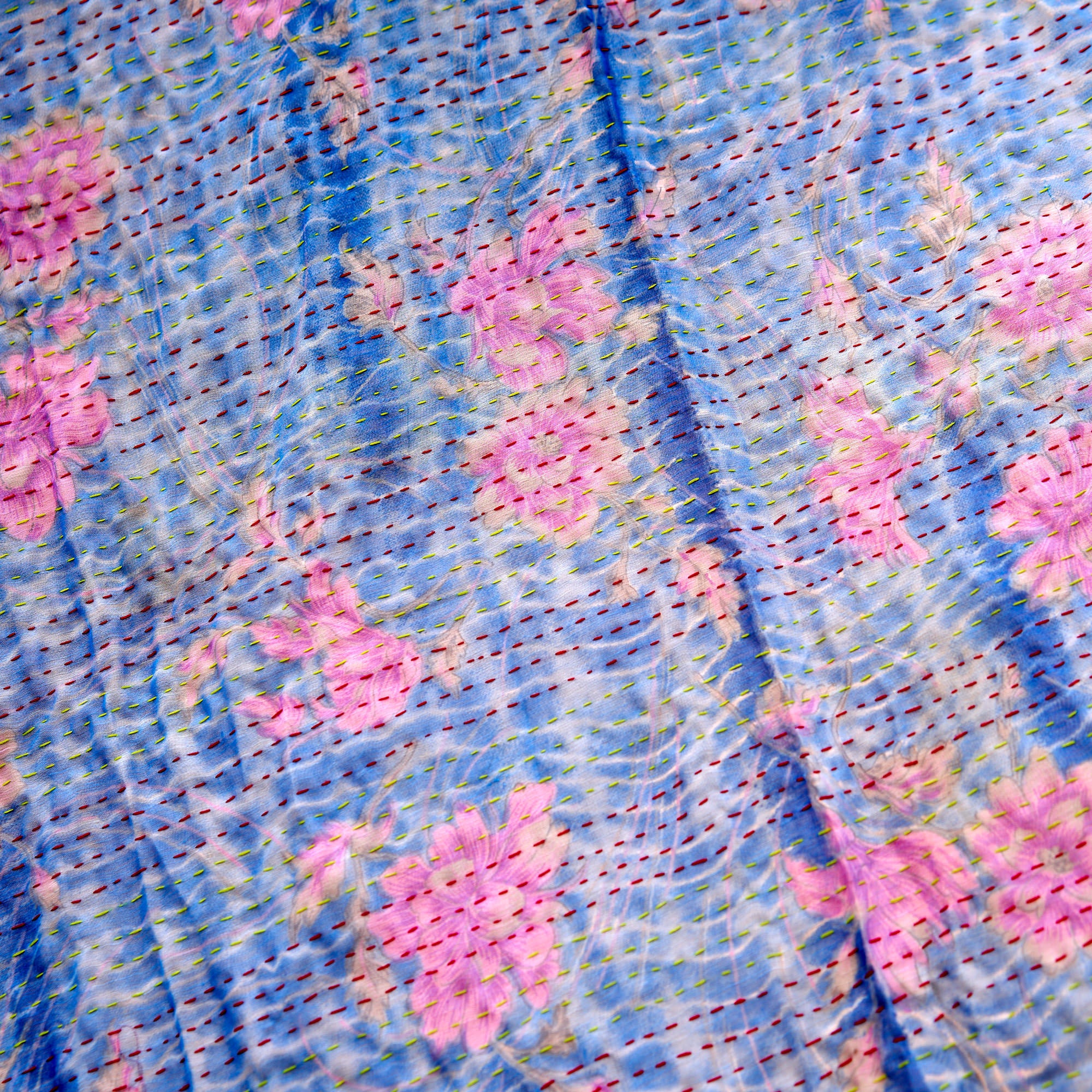 100% Silk Kantha Scarf