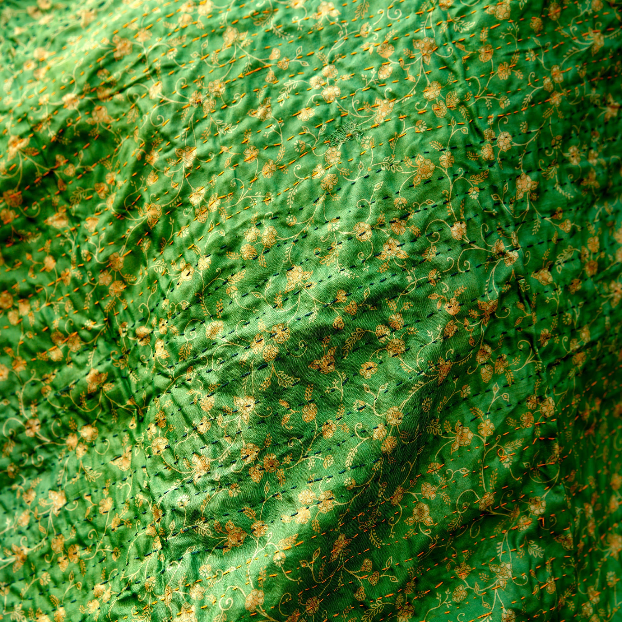 100% Silk Kantha Scarf