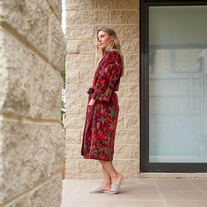 Kimono, Cotton Velvet Kimono, Bathrobe, Gift, Frida Kimono for her Floral Kimono Robe, Bridal Robes, Bridal Robes, Bridesmaids Gifts SALE VK05