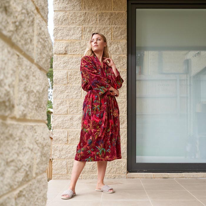 Kimono, Cotton Velvet Kimono, Bathrobe, Gift, Frida Kimono for her Floral Kimono Robe, Bridal Robes, Bridal Robes, Bridesmaids Gifts SALE VK05