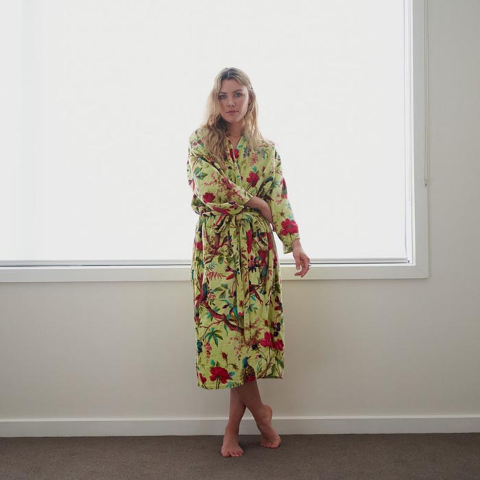 Kimono, Cotton Velvet Kimono, Bathrobe, Gift, Frida Kimono for her Floral Kimono Robe, Bridal Robes, Bridal Robes, Bridesmaids Gifts SALE VK14