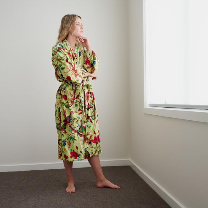 Kimono, Cotton Velvet Kimono, Bathrobe, Gift, Frida Kimono for her Floral Kimono Robe, Bridal Robes, Bridal Robes, Bridesmaids Gifts SALE VK14