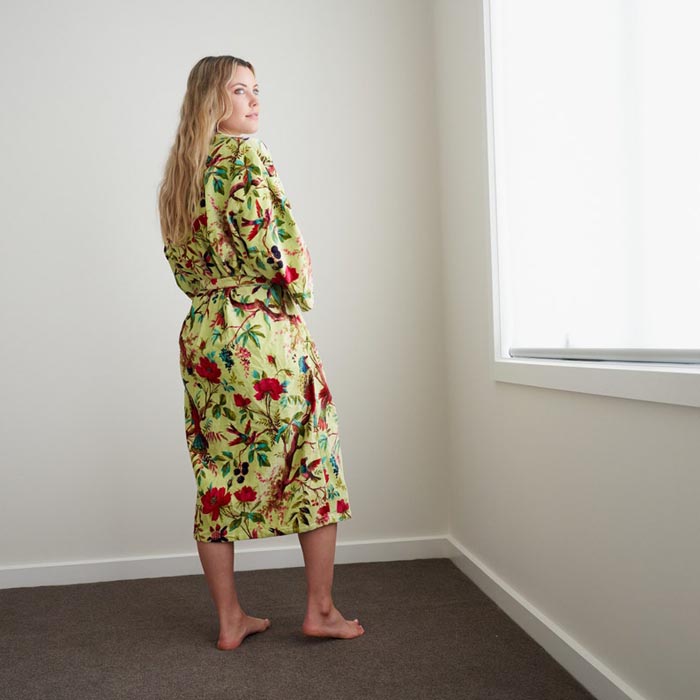 Kimono, Cotton Velvet Kimono, Bathrobe, Gift, Frida Kimono for her Floral Kimono Robe, Bridal Robes, Bridal Robes, Bridesmaids Gifts SALE VK14