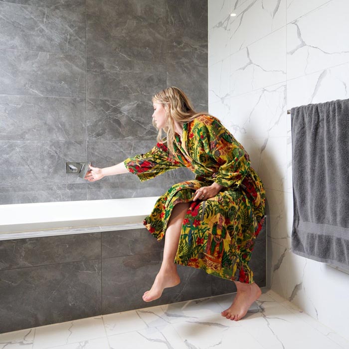 Kimono, Cotton Velvet Kimono, Bathrobe, Gift, Frida Kimono for her Floral Kimono Robe, Bridal Robes, Bridal Robes, Bridesmaids Gifts SALE VK15