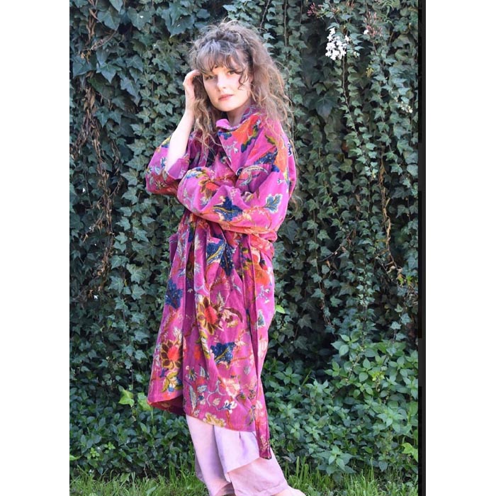 Kimono, Cotton Velvet Kimono, Bathrobe, Gift, Frida Kimono for her Floral Kimono Robe, Bridal Robes, Bridal Robes, Bridesmaids Gifts SALE VK18