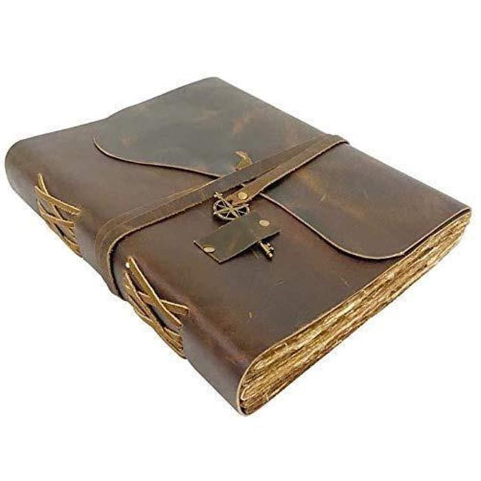Leather Journal Handmade Note Sketch Book Diary FKCK000208