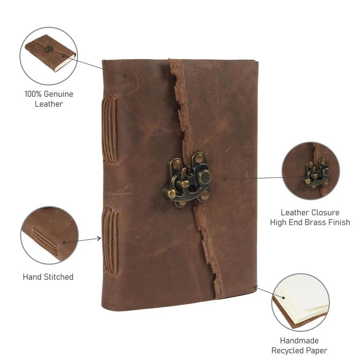 Leather Journal Handmade Note Sketch Book Diary J10
