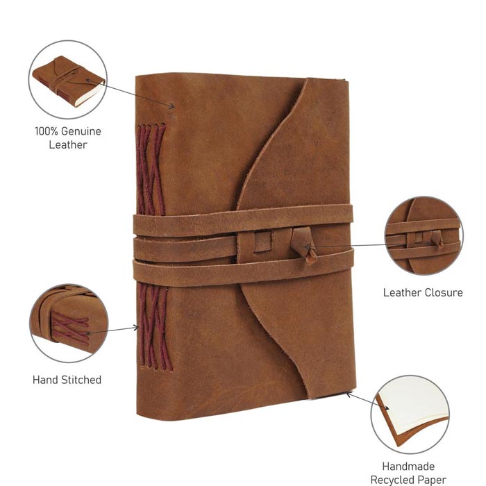 Leather Journal Handmade Note Sketch Book Diary j1