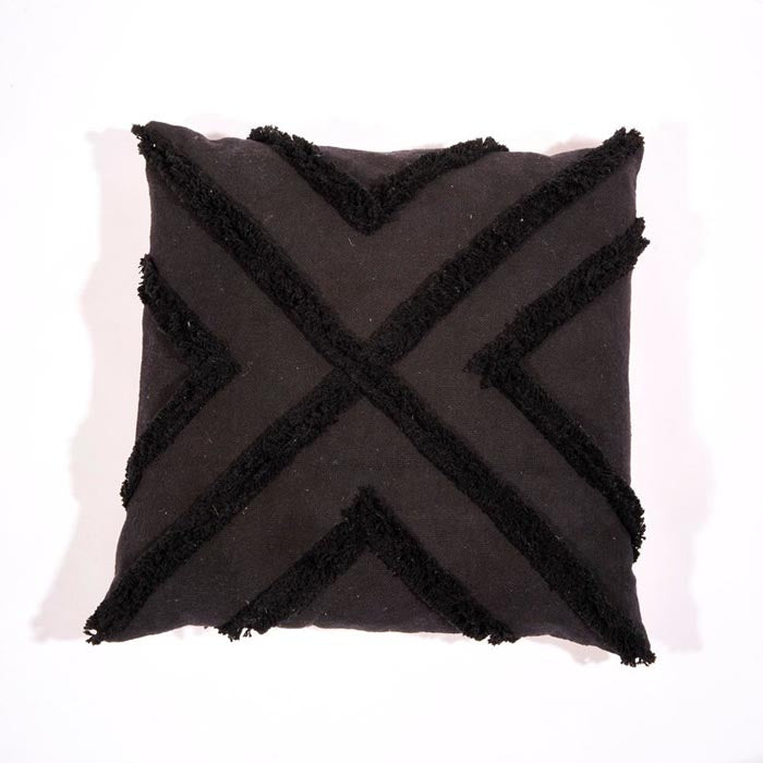 Linen Connections Tassel Hand Tufted Cushion Cover Moroccan Boho 'Shaggy' Beni Ourain Style Cushion Cover Berber Style Cushion Cover CC173