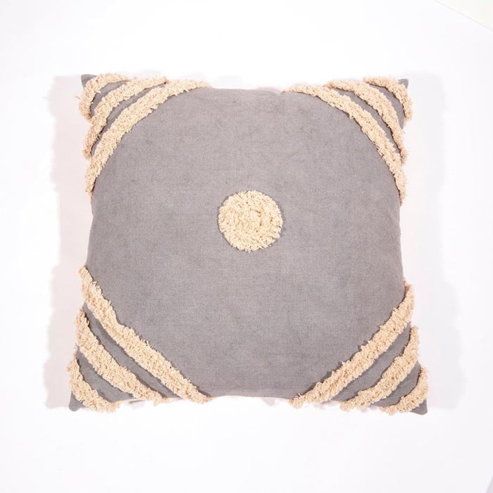 Linen Connections Tassel Hand Tufted Cushion Cover Moroccan Boho 'Shaggy' Beni Ourain Style Cushion Cover Berber Style Cushion Cover CC178