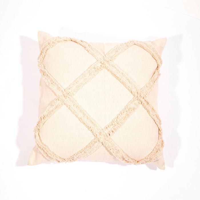 Linen Connections Tassel Hand Tufted Cushion Cover Moroccan Boho 'Shaggy' Beni Ourain Style Cushion Cover Berber Style Cushion Cover CC183