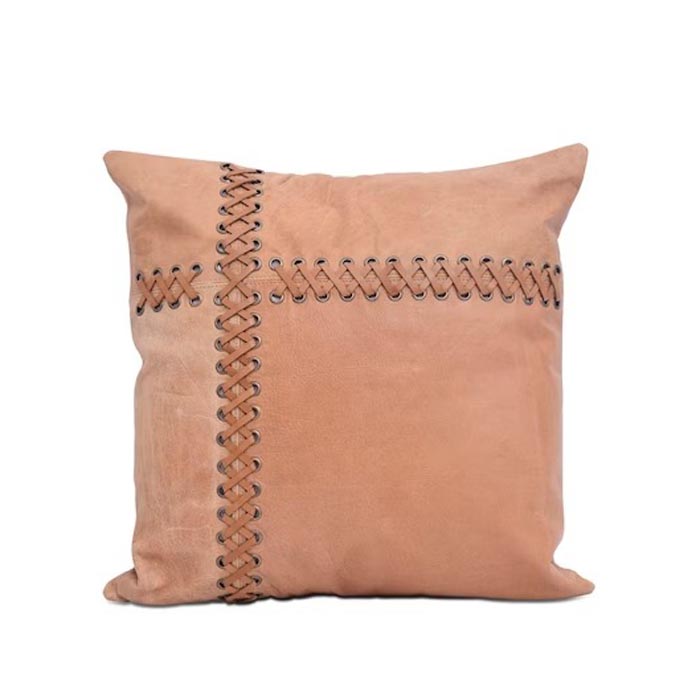 Melbourne Leather Co Genuine Leather Patchwork Cushion Cover Pillow Cover Leather Pillow Leather Cushion Vintage Leather Tan Pillow Cover CC154