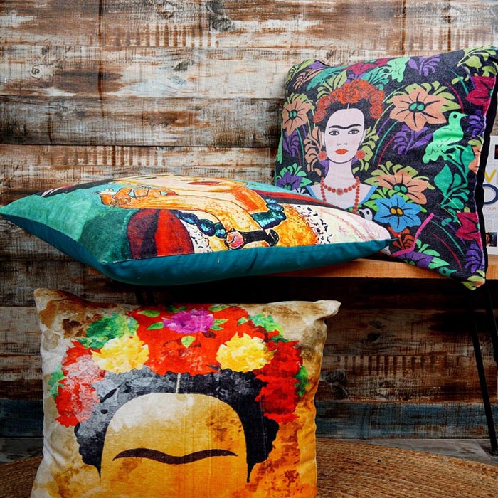 Mexican Painter Pillow Case, Frida Floral Decorative Cushion, Mexican Painter Art Garden Country Mexico Muertes Cushion Cover CC55