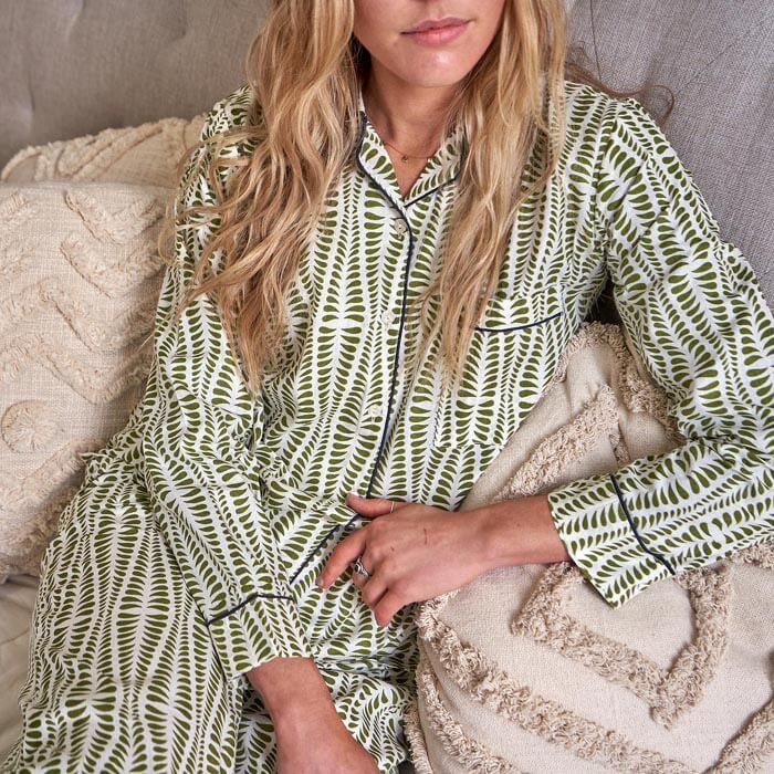 PJ Set Lounge Wear Multi Coloured Green Block Print Includes 4 Sizes - S,M,L,XL PJ24