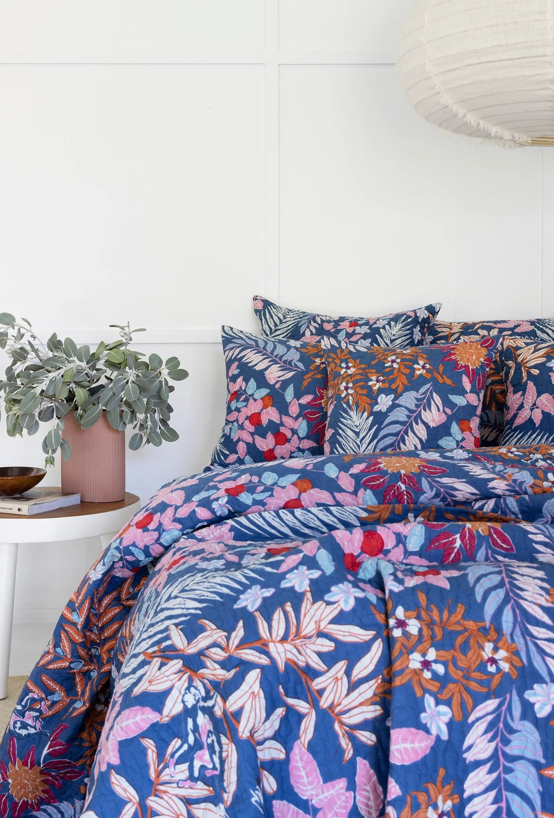 Floral Cotton Quilt Throw Bedspread Block Print Quilt Indian Quilt Comforter Duvet Cover Quilt Gift - Grey Cherry Monkey